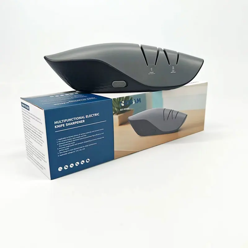 

NEW 2026 Electric Knife Sharpener 2-Stage,600/1000 Grit Diamond Abrasive System, High-Speed with Anti-Slip Base for Safe & Easy