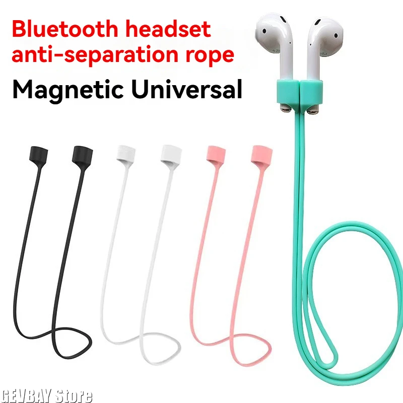 Magnetisches Anti-Verlust-Seilband aus Silikon für Airpods 4 3 2 1 Kabellose Bluetooth-Kopfhörer Nackengurte Zubehör