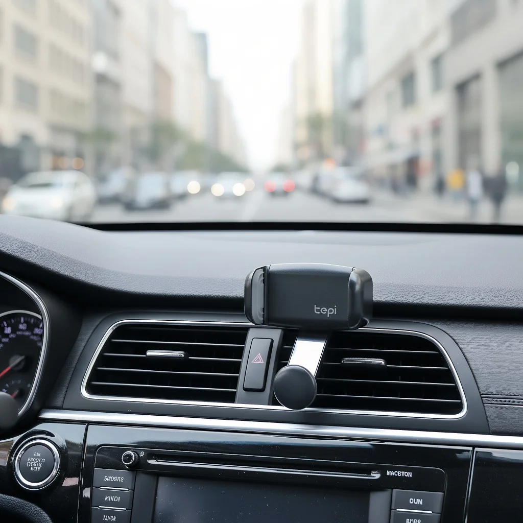 

Car Phone Holder with Double Adhesive Base, 360° Stereo Rotation Hook Type Mount