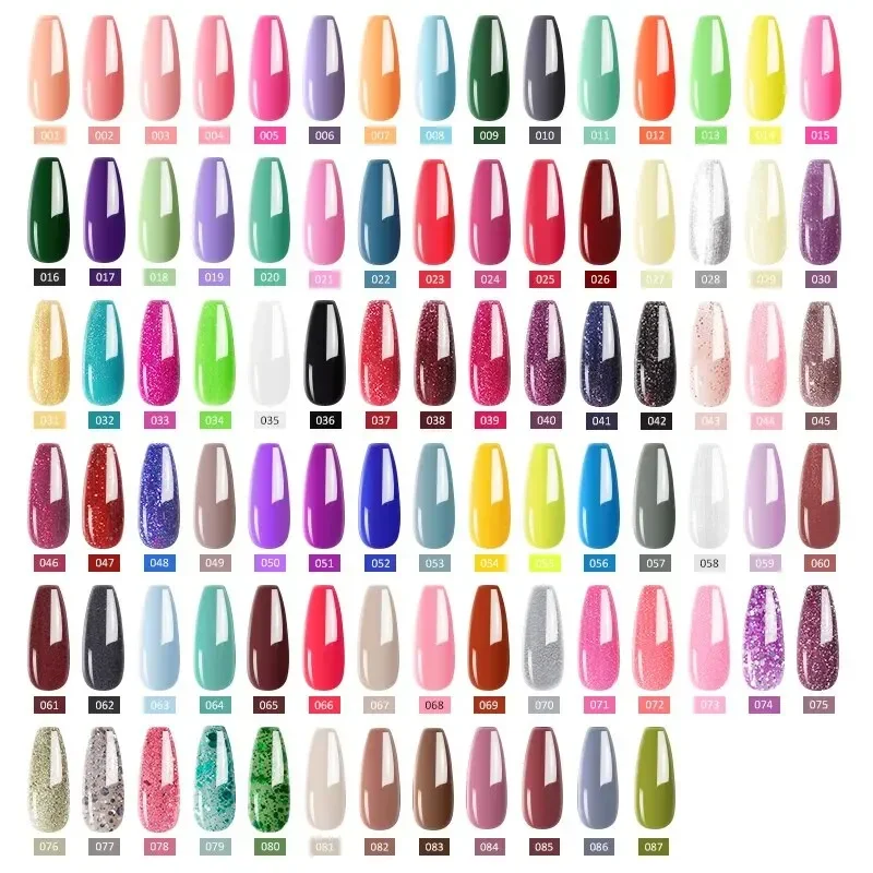 Limegirl 6Pcs/Set Gel Nail Polish Kit Black White Red Fashion 6 Colors UV LED Nail Art Gel Semi Permanent Varnish Set