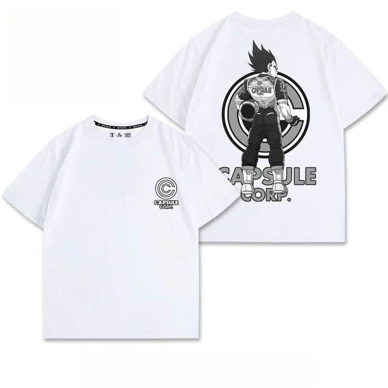 Dragon Pearl Vegeta Capsule Company Anime Printed T-shirt Men's and Women's T-shirt Men's Top Sports T-shirt 2026 Summer New Tee