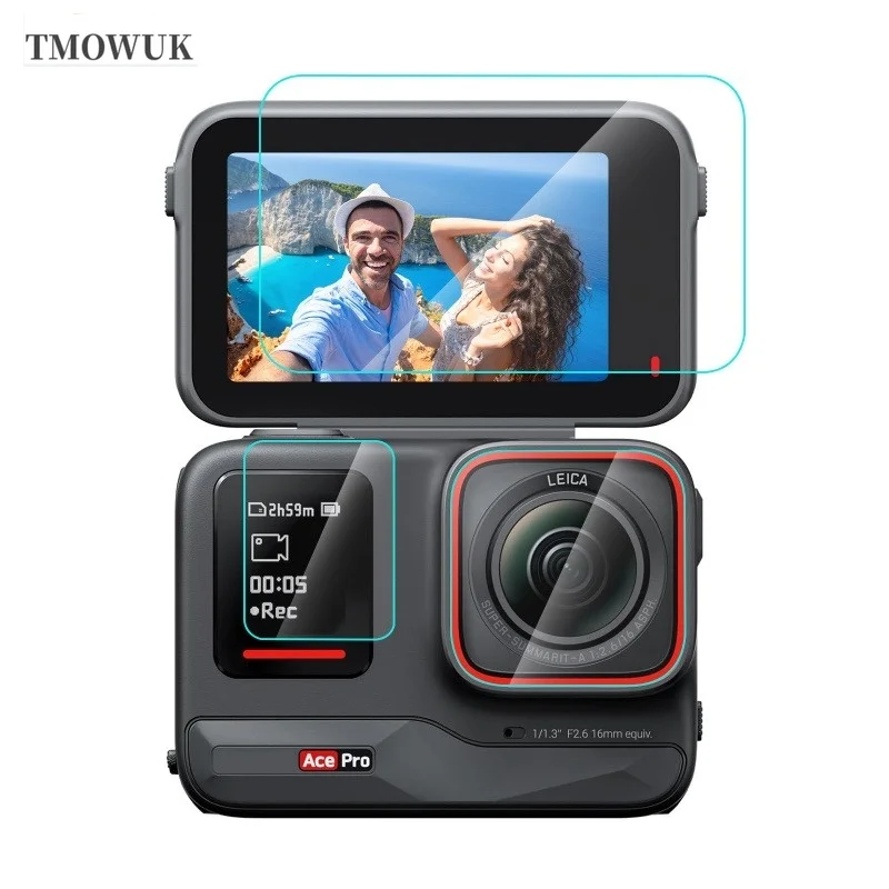 

Hard Tempered Glass LCD Display Screen Protector+TPU Soft Lens Film Cover For Insta360 GO 3S Action Camera GO3S Case Accessories