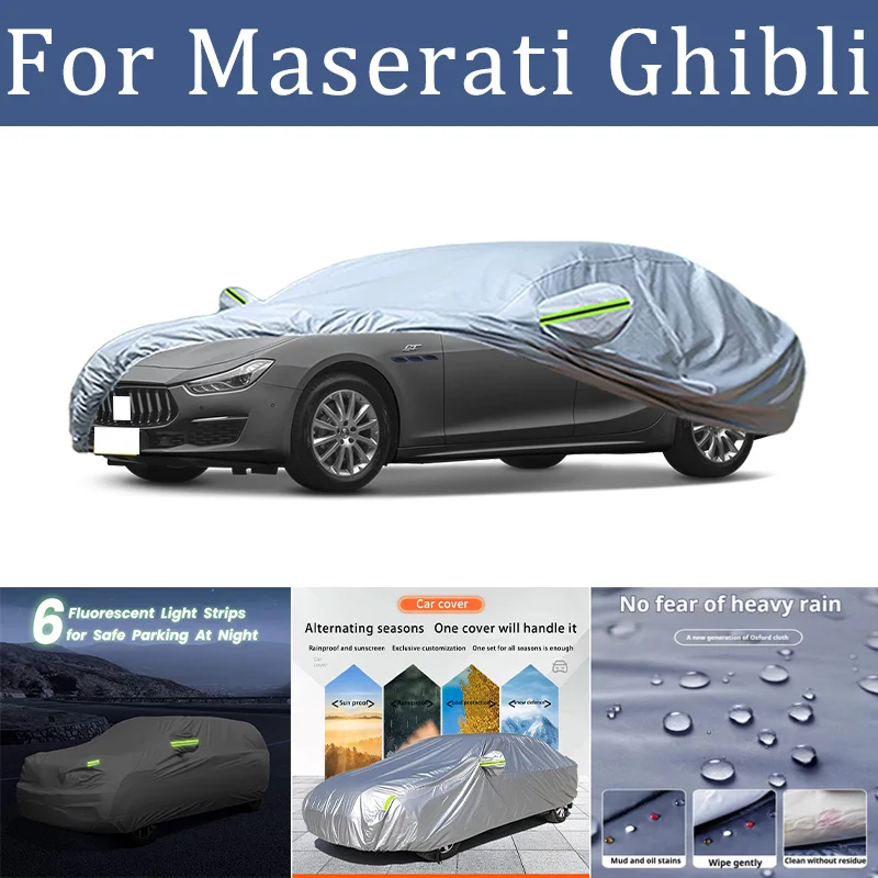 

For Maserati Ghibli Car Cover Car Waterproof All Weather Automobiles Full Exterior Covers - Sun-proof Outdoor Anti scratch