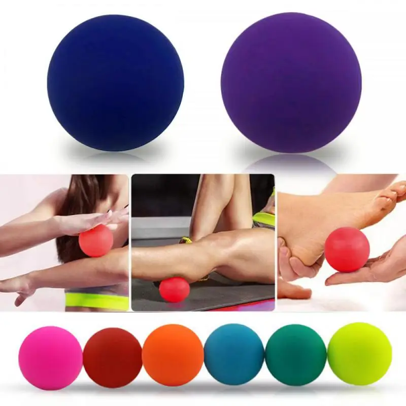 TPE Lacrosse Ball Fitness Relieve Muscle Relaxation Gym Trigger Point Massage Ball Training Fascia Hockey Massage Elastic Ball