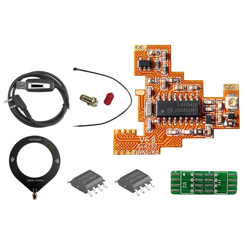 

ABVO-SI4732 Модуль FPC V6.8 + петлевая антенна + чип 2X2M Forquansheng UVK6 K5, коротковолновый полнодиапазонный прием/однокрасное баковое полосы