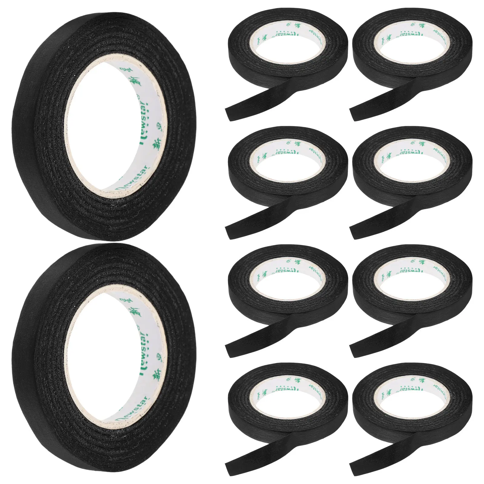 

10 Rolls Black Washi Tape Set Stylish Solid Color for DIY Decoration Journaling Scrapbooking Adhesive Craft Tape