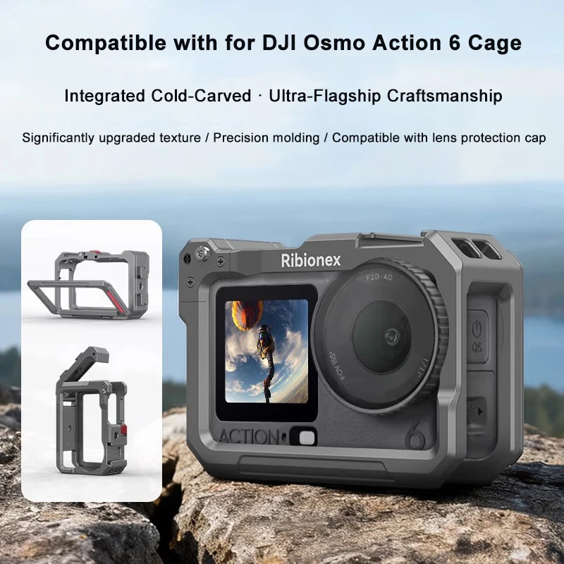 

Street Grip Vlog Holder Combo Camera Grip Holder For dji osmo action6 Camera Rabbit Cage Camera Accessories