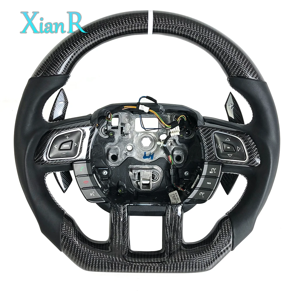 

Real Carbon Fiber Steering Wheel with Carbon Fiber Shift Paddles for Land Rover Evoque Defender