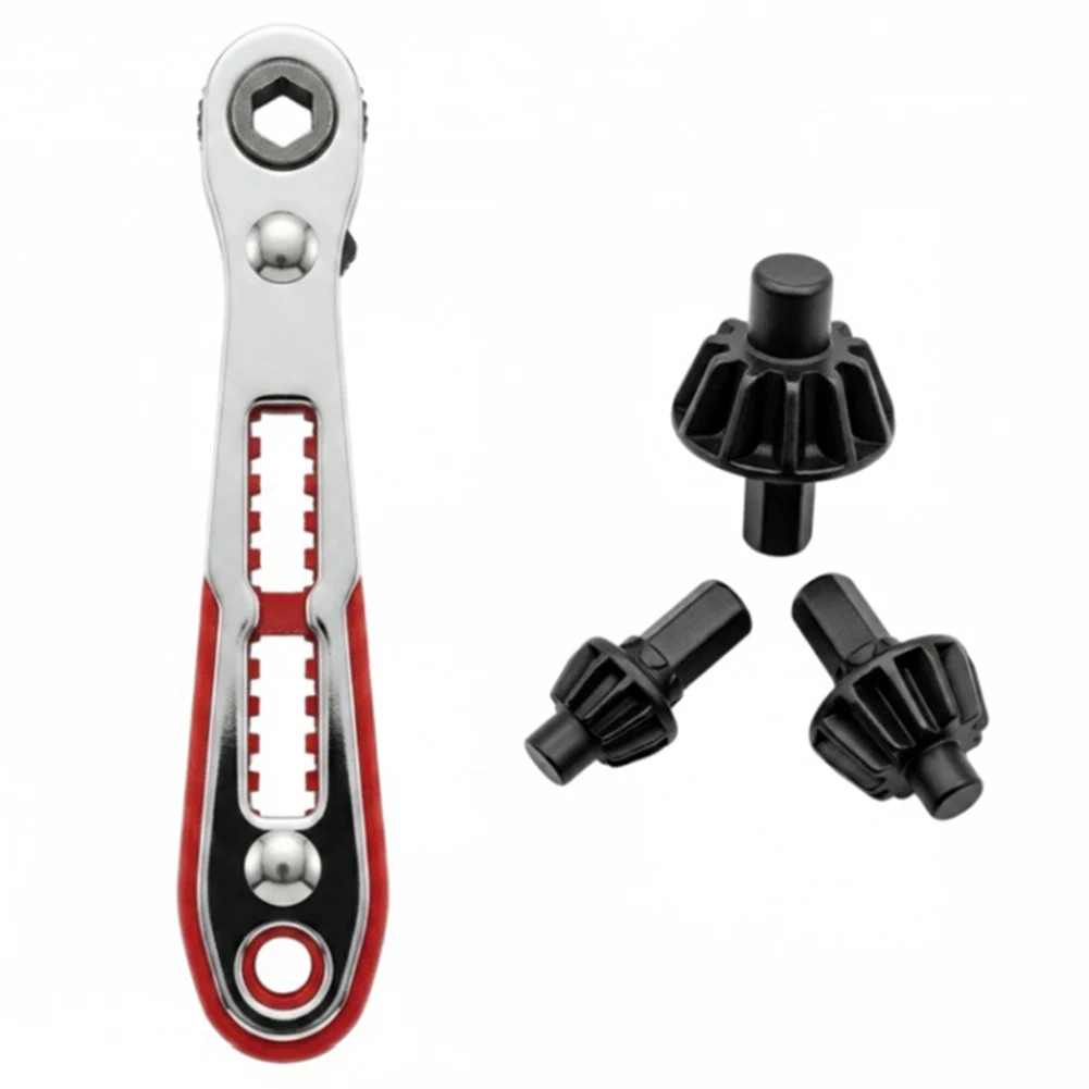 Mechanical Ratchet Screwdriver with 90-Degree Head Orientation and 10mm 13mm 16mm Chuck Compatibility for Torque Control