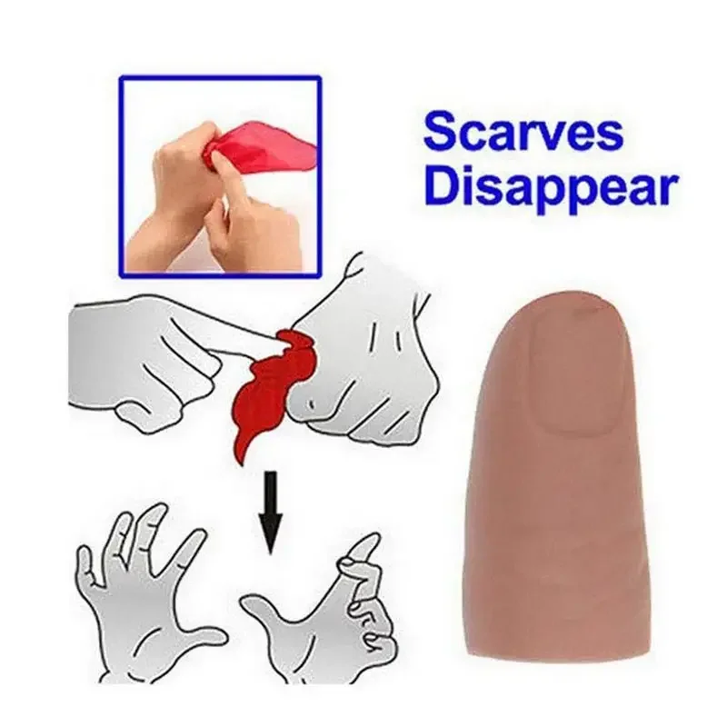 Fake Thumb Magic Fingers Tricks Props Toys Funny Prank Party Favor Fake Soft Thumb Tip Finger Fake Magic Trick Prop Prank Toy