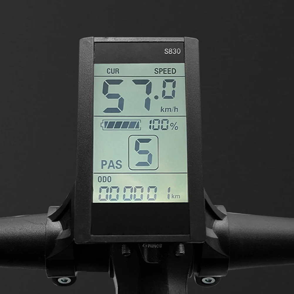 Display LCD per bicicletta elettrica S830 Display EBike Scooter LCD impermeabile 36V 48V ABS varietà di funzioni di alta qualità