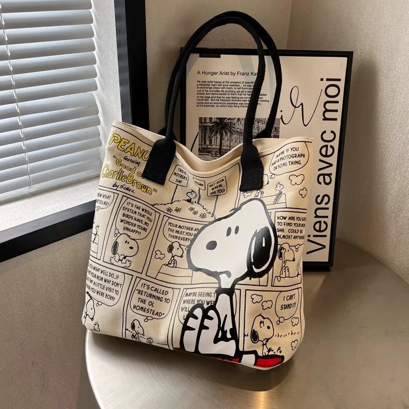 حقائب اليد سنوبي الاتجاه الجديد لحقيبة الكتف القماشية ذات السعة الكبيرة متعددة الاستخدامات