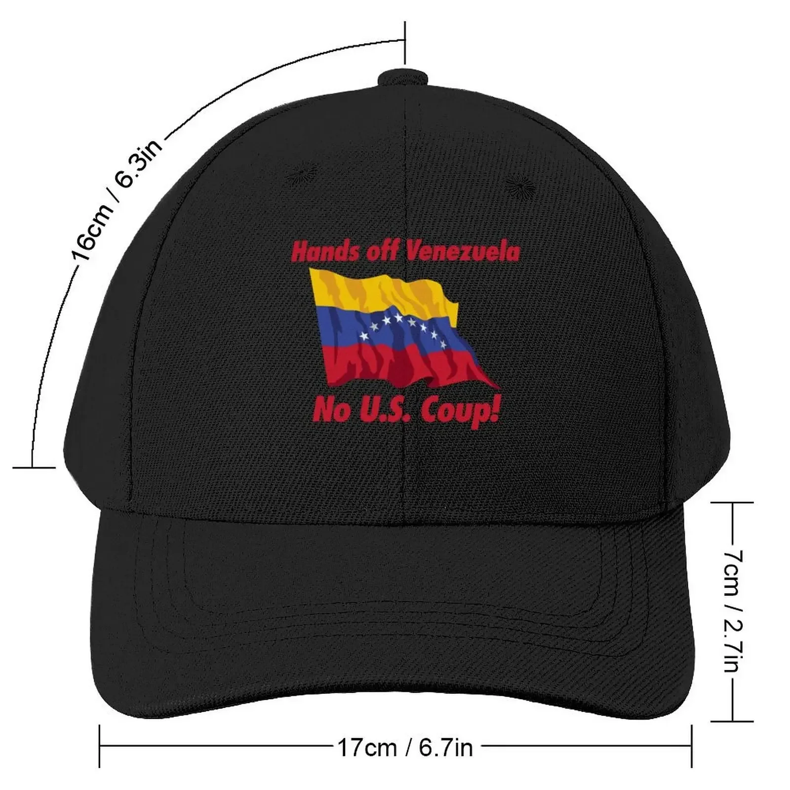 Hands Off Venezuela - No U.S. Coup! Baseball Cap summer hat Hip Hop Hat Beach Baseball Men Women's