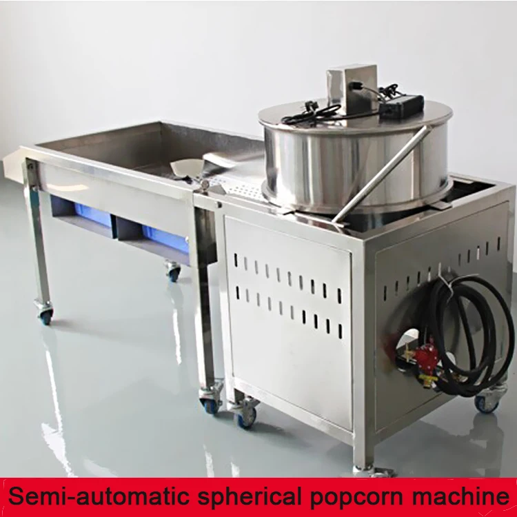 Large Capacity Stainless Steel Electric Hand Gas Caramelized Popcorn Making Machine