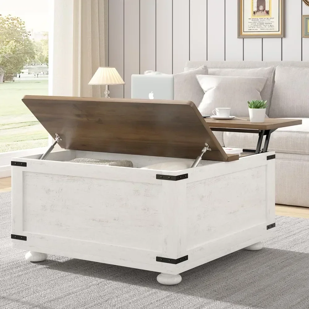 

Lift Top Coffee Table with Storage, White Lift Top Coffee Table with Hydraulic Gas Rod, Large Square Lift Top on sale