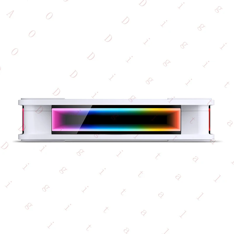 WW  for JONSBO FR606 Case Fan ARGB Three-Sided Integrated Curved Multilayer Mirror Axis 12CM Multicolor