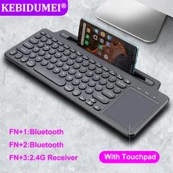 Bluetooth Keyboard 2.4G Wireless Keyboard with Touchpad Card Slot Keyboard For Laptop Tablet Android IOS Ipad Gaming Keyboard