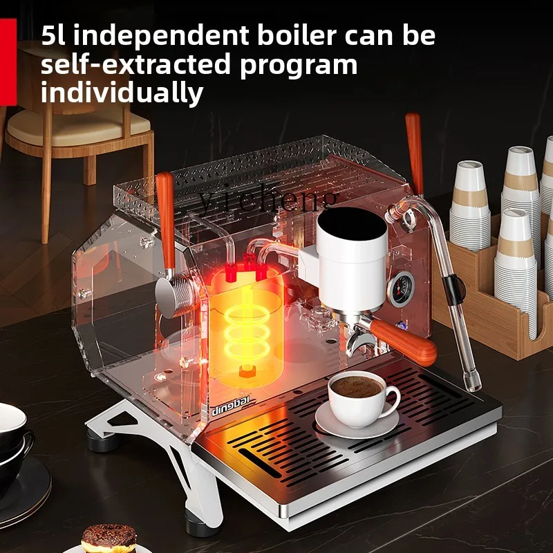 

TQH commercial steam milk foam machine coffee shop special semi-automatic coffee machine milk tea shop steam boiling water