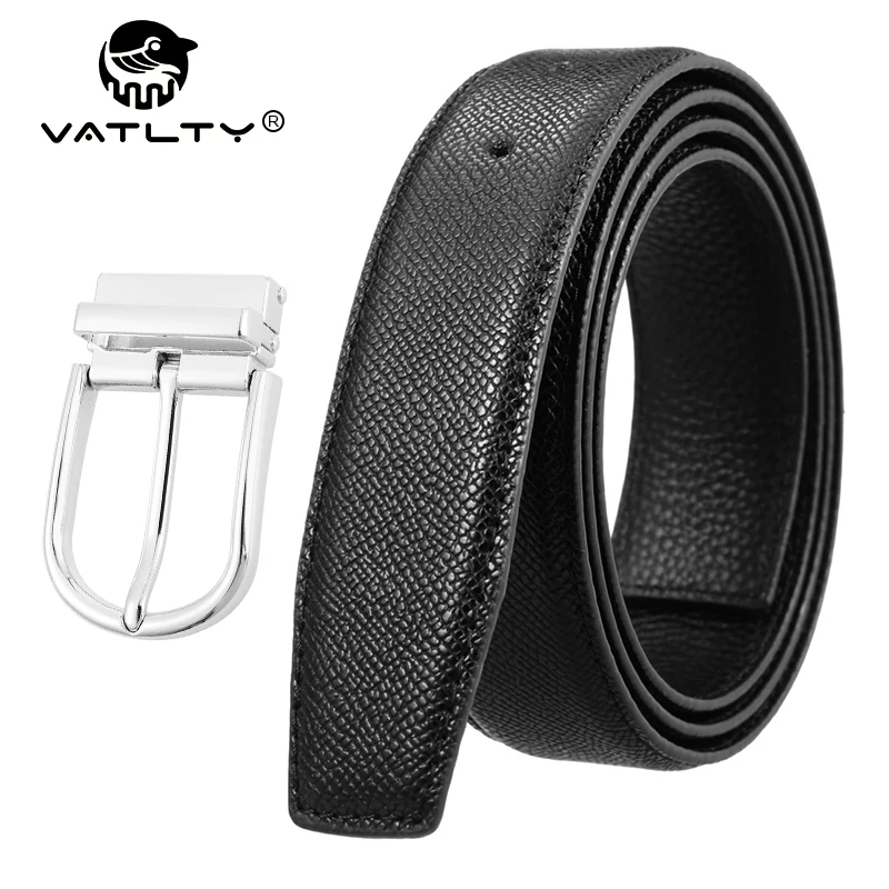 vatlty-ファッションズボンベルト男性用亜鉛合金バックル調節可能な革ベルト本物の牛革-130-センチメートル黒ワークベルト男性ストラップ
