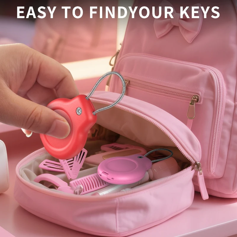 Heavy Duty For Apple AirTag Case PC Full Coverage - Metal Lanyard Drop-Resistant Anti-Loss Tracker Shell