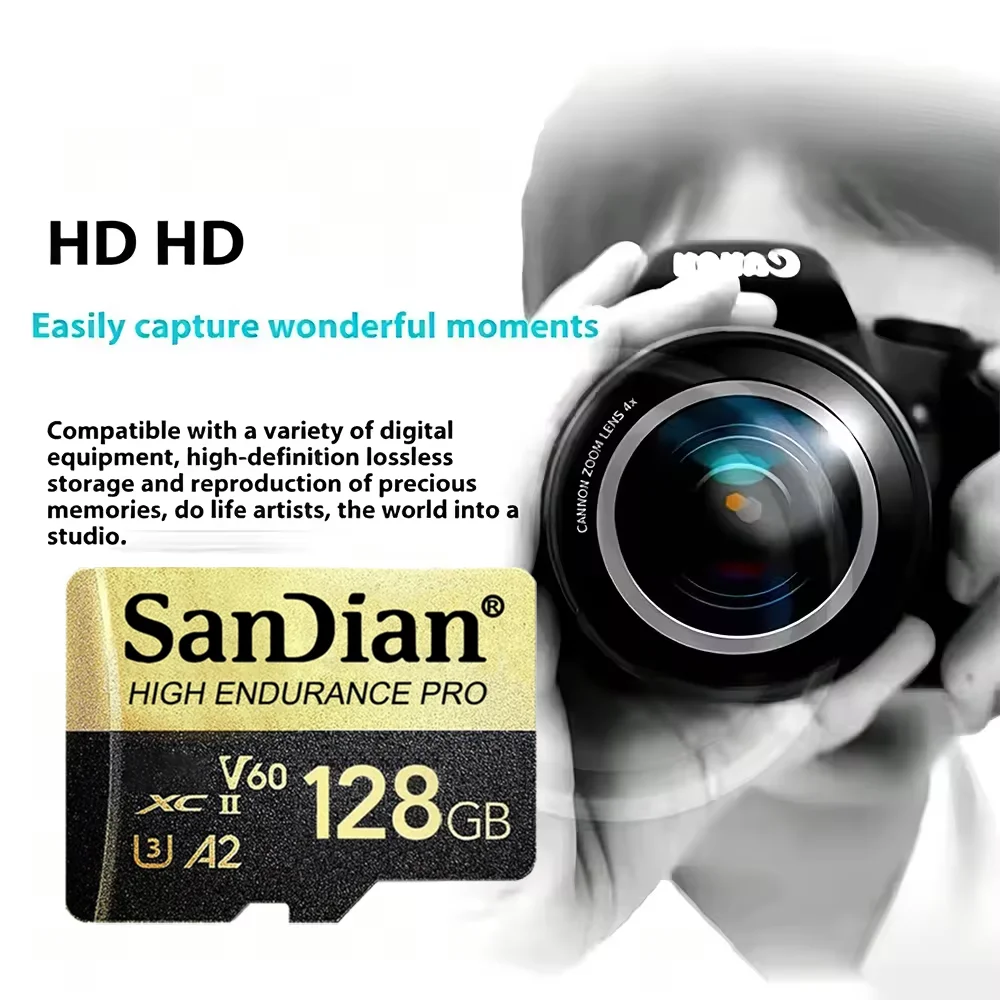 Micro TF SD 512GB 128GB Memory Card SD Card High Endurance UHS-I U3 V30 A2 for Drone Quadcopter 4K UHD Aerial Video Recording - view 2