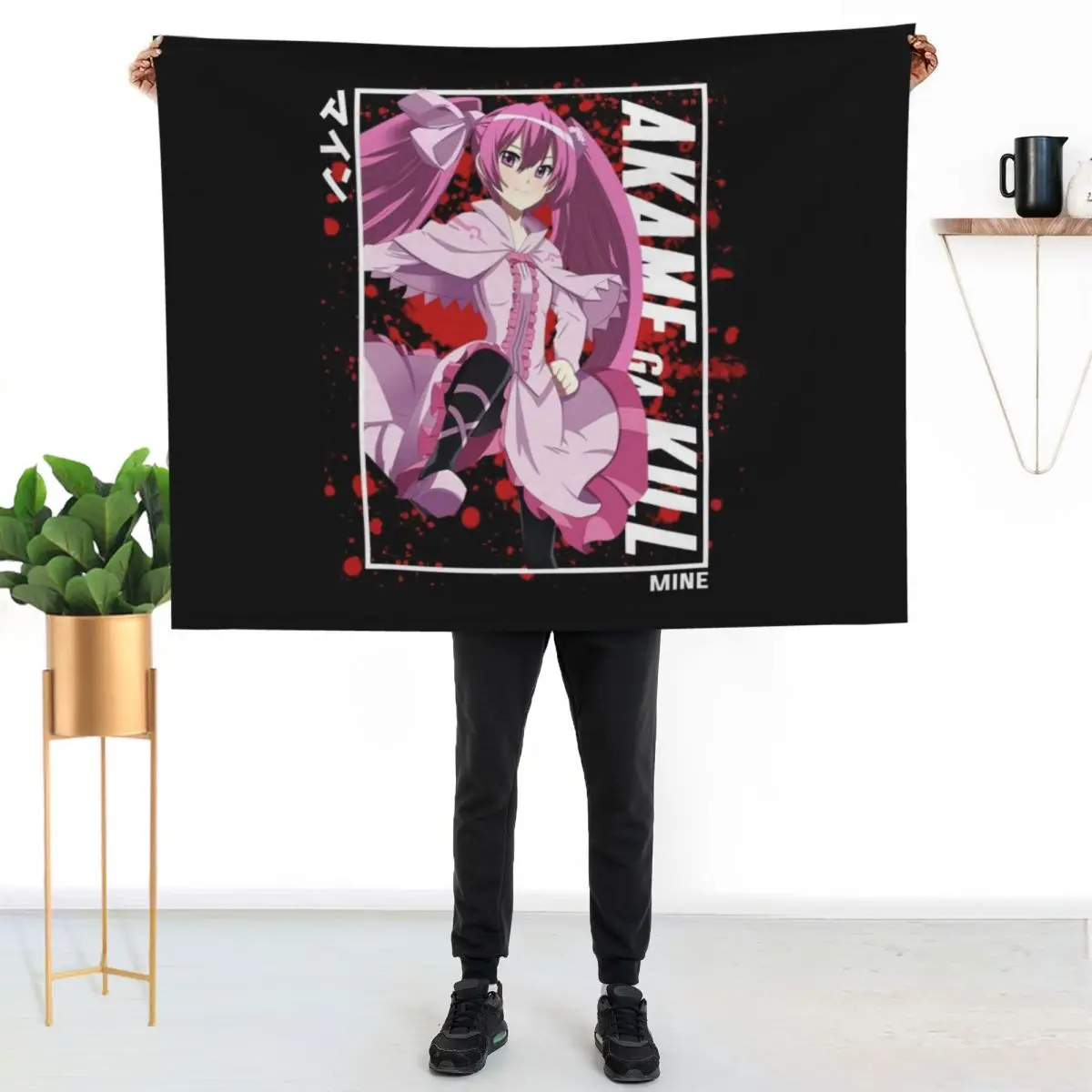 Akame Ga kill - Mine Throw Blanket Custom Beautifuls Single anime Giant Sofa decorative Blankets