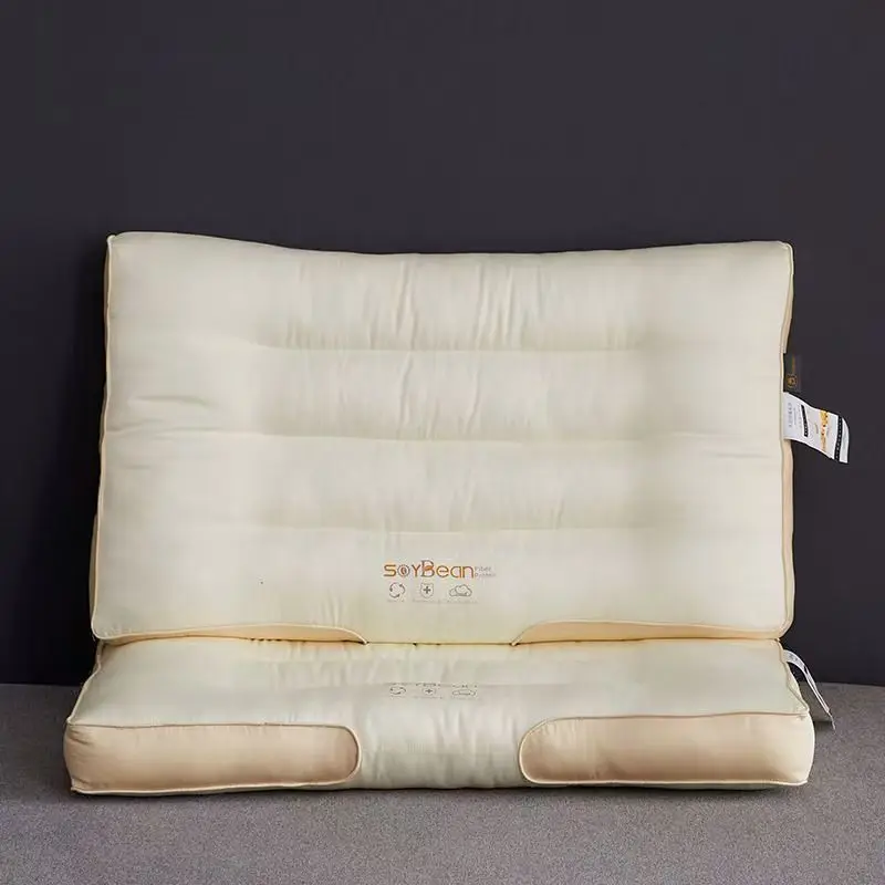 Silky Soft Lyocell Soybean Fiber Pillow Five-Star Hote Health Bedding Middle Pillow Adult Student Neck Pillows For Sleeping