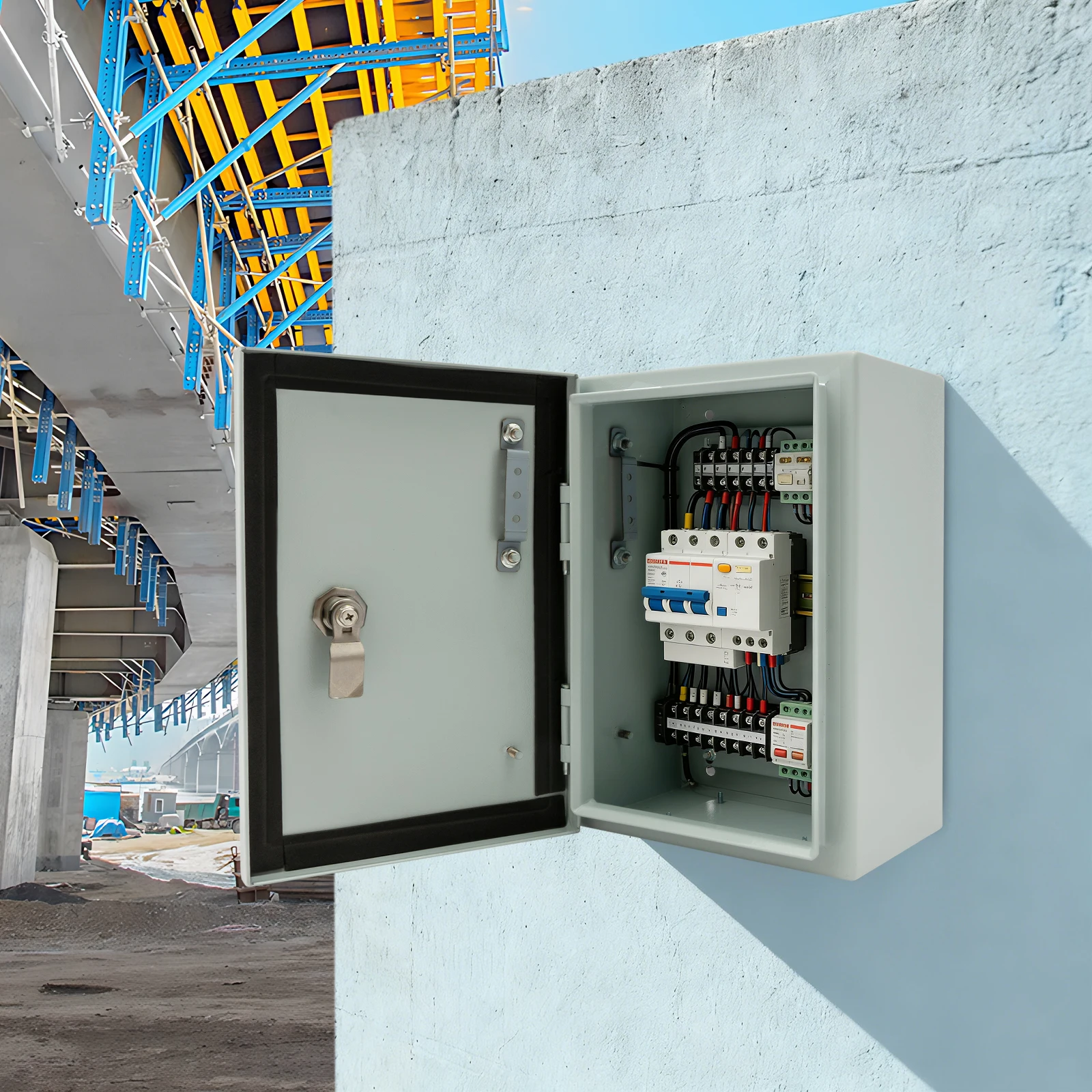 Outdoor-Anschlussdose aus Metall, IP65 Wasserdicht & Staubdicht, Scharnier-Anschlussdose für Solar, Bewässerungssteuerung – Detail 5