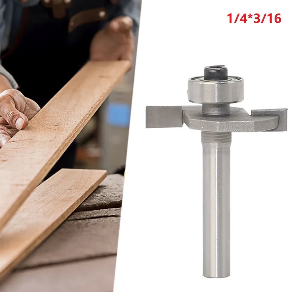 1/4 \\\ "Schaft Holzbearbeitung Cutter 2 Flöten Für Elektrische Bohrmaschine HSS Cutter Nuten T Slot Router Bit Praktisch zu verwenden