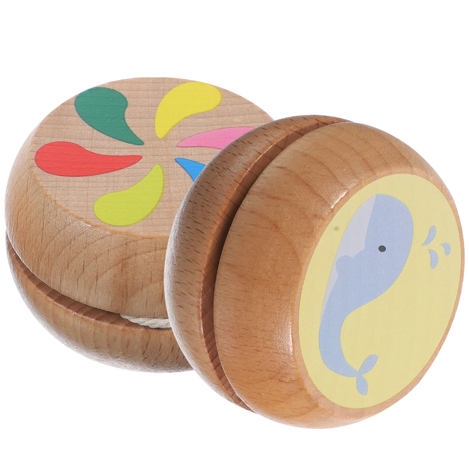 2 Pcs School Supplies Children's Yo-yo Children’s Kids Wooden Unisex Fingertip Ball Yoyo