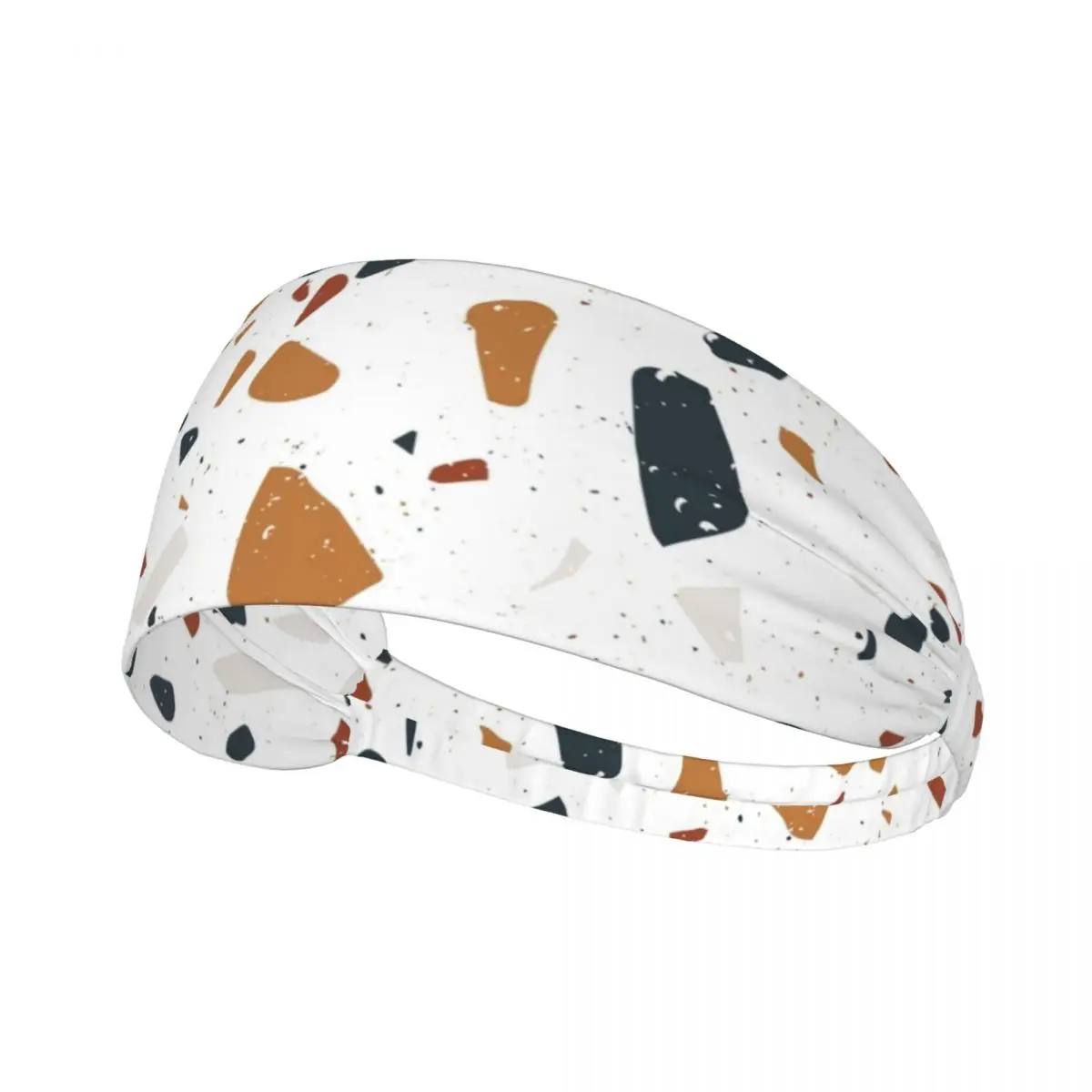 

Terrazzo Stone Pattern Men Women Headband Quick Drying Sports Sweatband for Gym Yoga Running