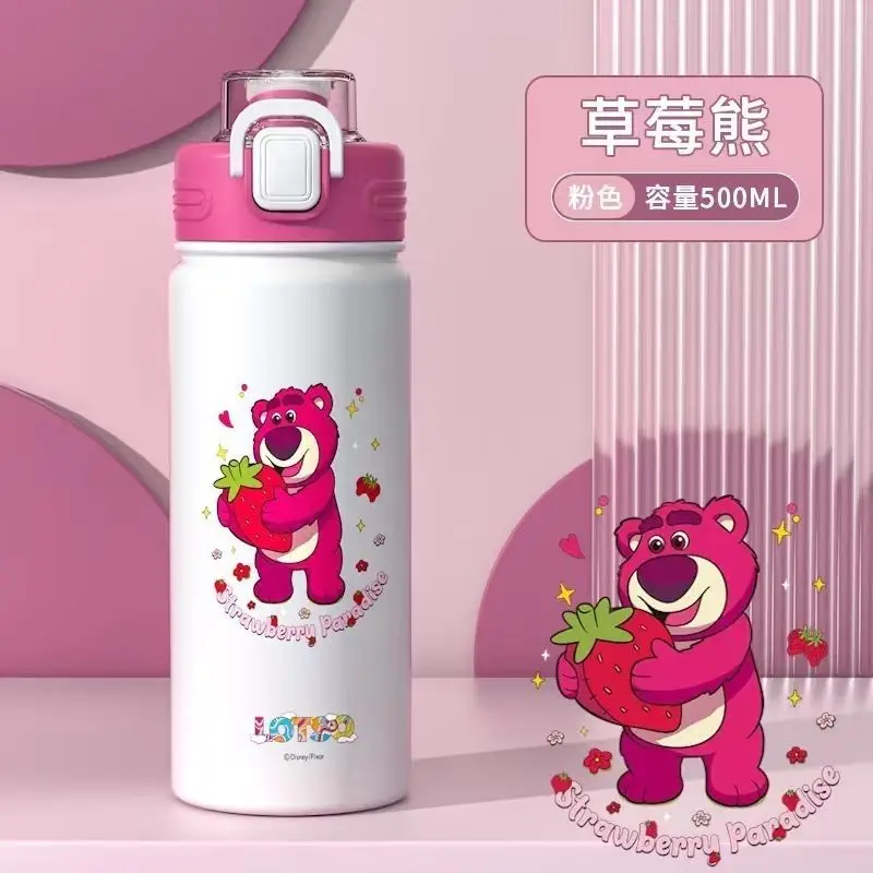 Disney Lotso Mickey Donald duck Elsa Cartoon Cute Children's Thermos Cup Creative Anime Movie Character Student Sippy Cup Gift