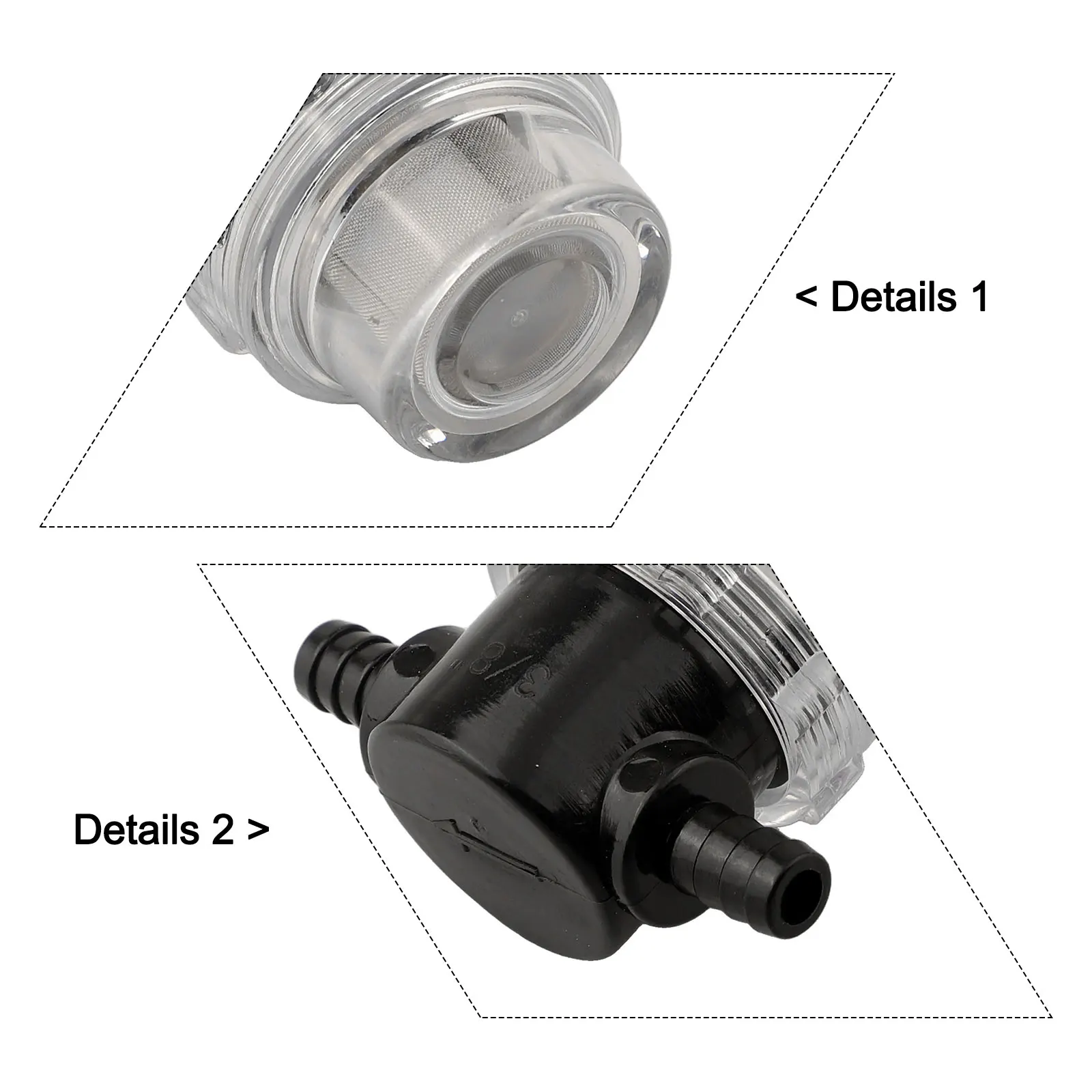 3/8 Inch Inline Water Pump Strainer 50 Mesh Stainless Steel Filter For Sprayer Pressure Washer Car Wash Marine Vacuum Pump Tool