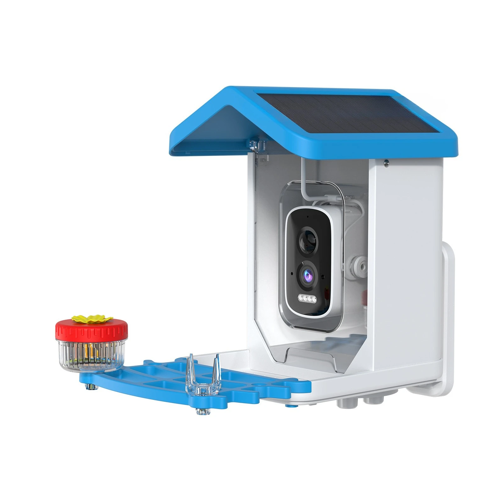 Intelligent bird feeder Cross-border explosion AI bird recognition Solar low-power pet feeder