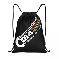 Cool Commodore Logo Drawstring Bag Women Men Portable Gym Sports Sackpack Computer Geek Training Storage Backpacks