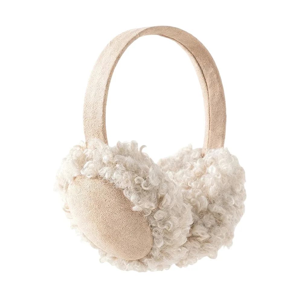 Новые теплые наушники, однотонные наушники с защитой от холодного ветра, вьющиеся антифризные наушники для женщин