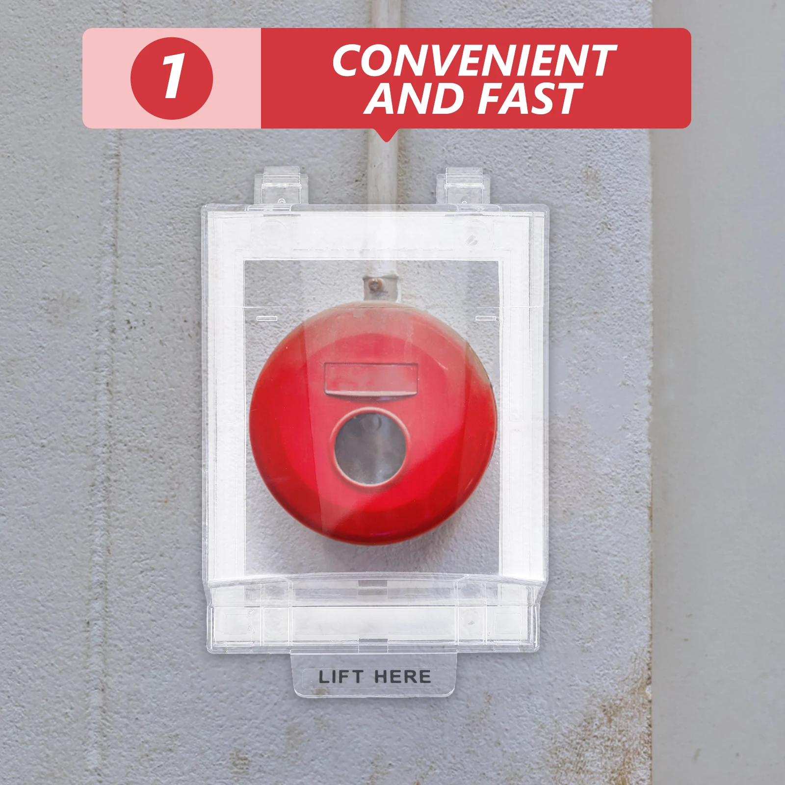 

Alarm Switch Protective Cover Emergency Button Protector Manual Reset Call Point Guard Plastic Panel