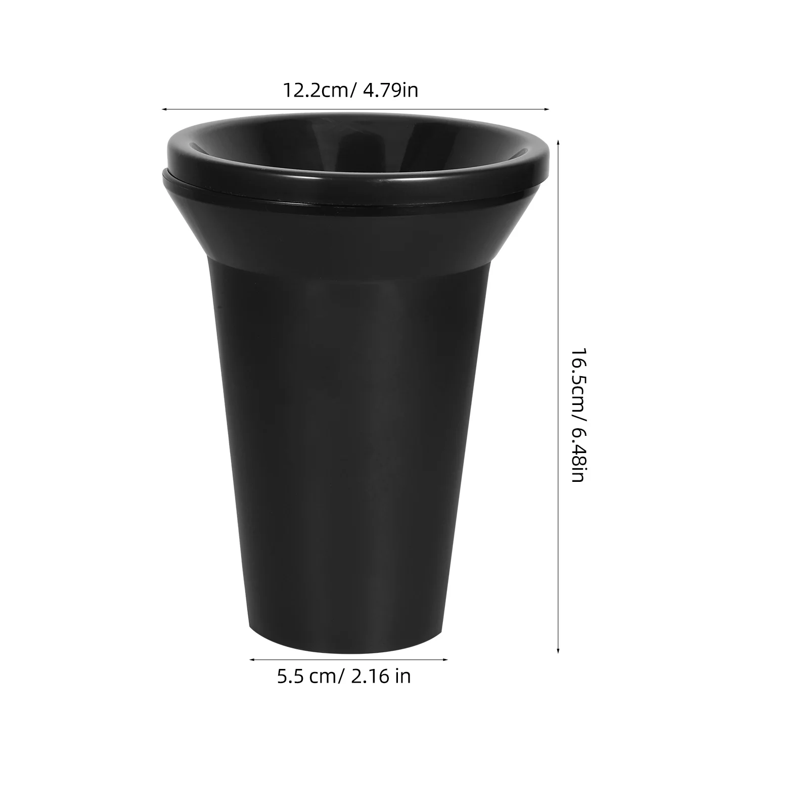 

Black Wine Spittoon Ice Bucket Plastic Round PP Tub 6.48x4.79x4.79in Multifunctional Wine Tasting Dump Bucket Bar Use