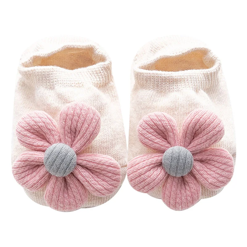 Pure cotton newborn baby non-slip breathable socks summer thin cute bow baby boat socks cute super cute floor shoes and socks