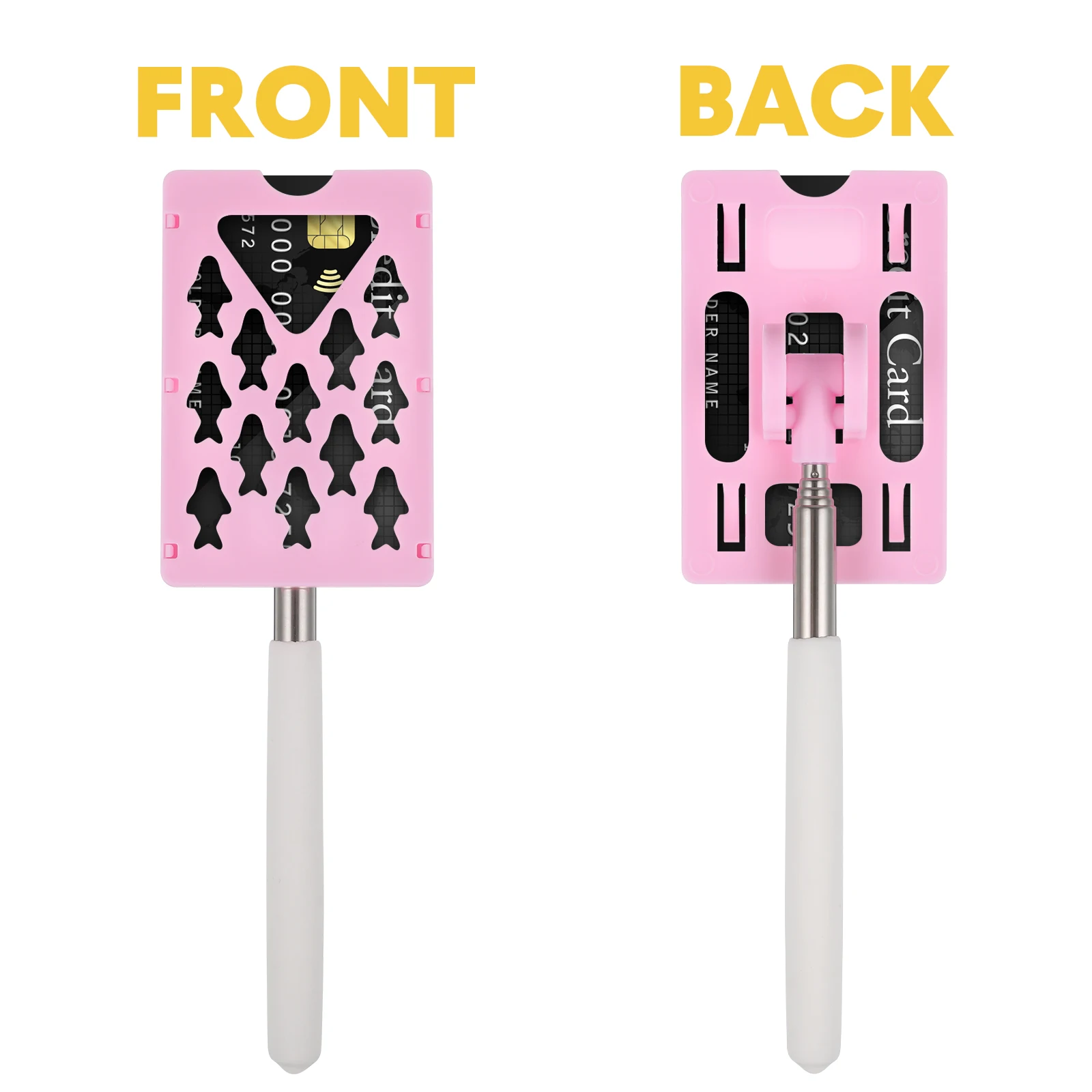 

1pc Payment Tool Telescopic Contactless Toll Swiping Stick Stainless Steel Abs Efficient Lever Parking Fee Payment