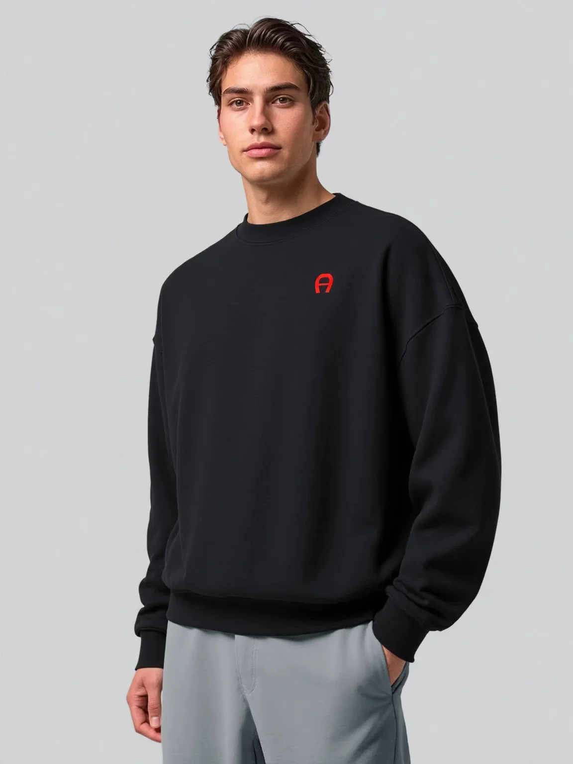 

Роскошный пуловер для мужчин/женщин, тонкий свитшот с одинаковой вышивкой, брендовый хлопковый свободный спортивный костюм с круглым вырезом и длинными рукавами, топы, мужская толстовка