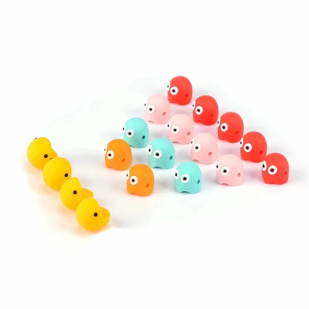LOFCA 5 sztuk Ghost koralik silikonowy BPA Free DIY dla biżuterii silikonowej bransoletka akcesoria naszyjnikowe do wyrobu bransoletek
