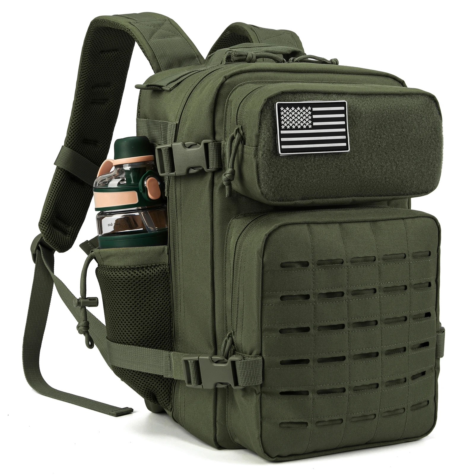 ReFire Gear 25L Taktischer Rucksack Outdoor-Tasche für Fitness MOLLE Rucksack GYM Für Frauen/Männer EDC Wandern Überleben Rucksack Hexe Flaschenhalter 6