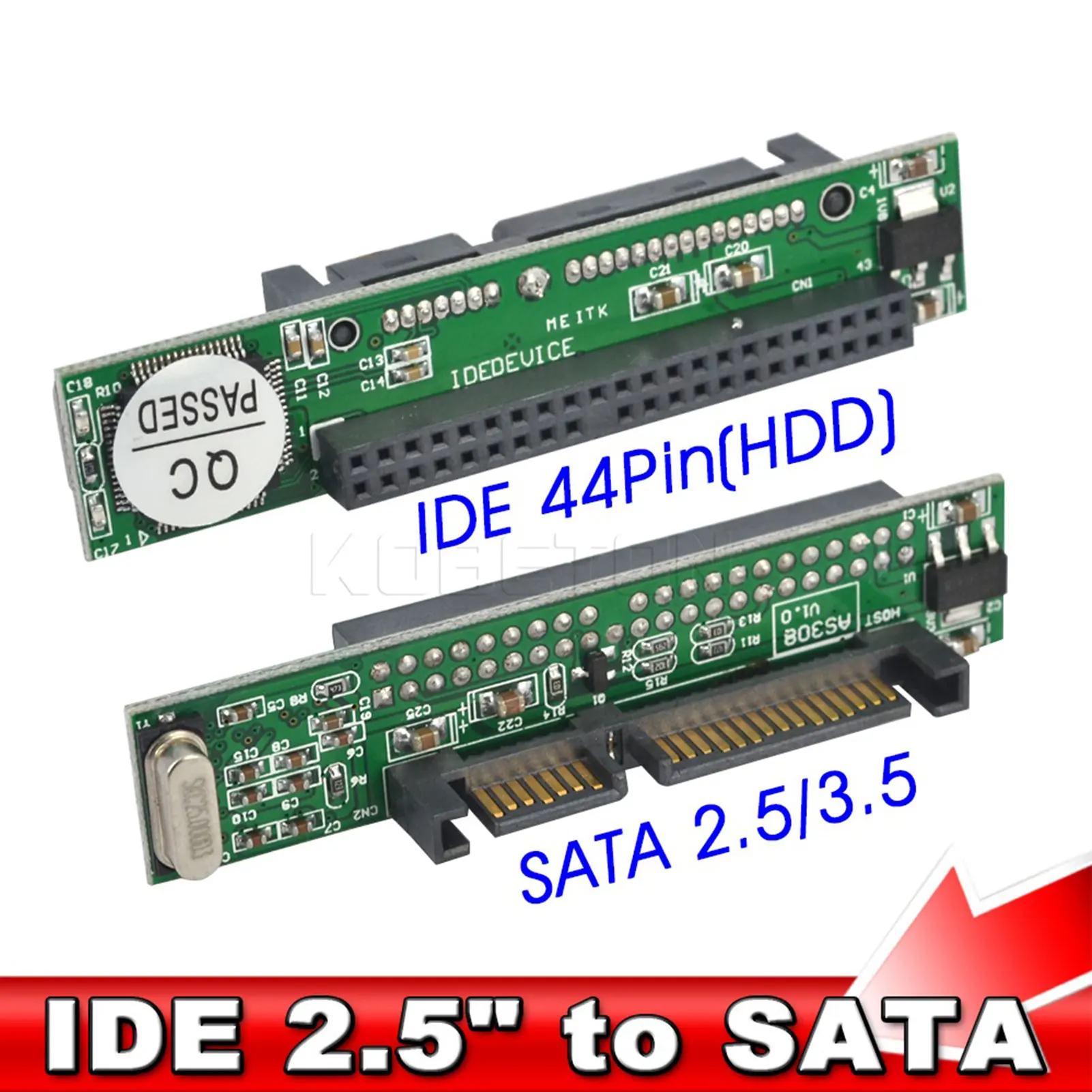 Laptop IDE Adaptor Card No Need Extra Power Supply Switcher Works with all SATA Drives up to 500GB