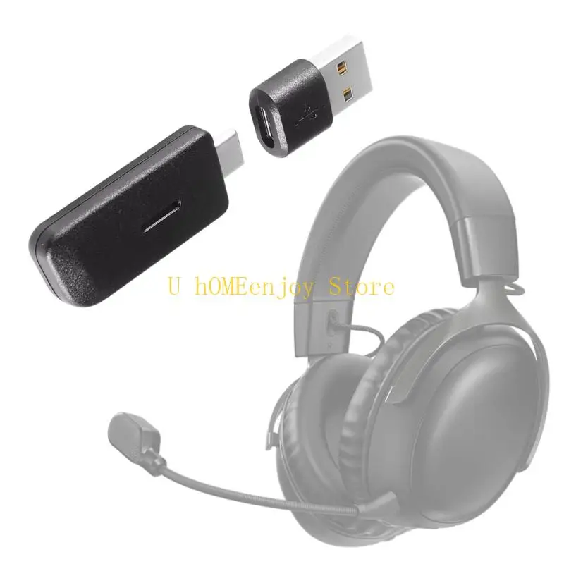 B0KF Headsets Adapter Type C Dongle USB Headsets Sound Receiver Adapter For Cloud 3