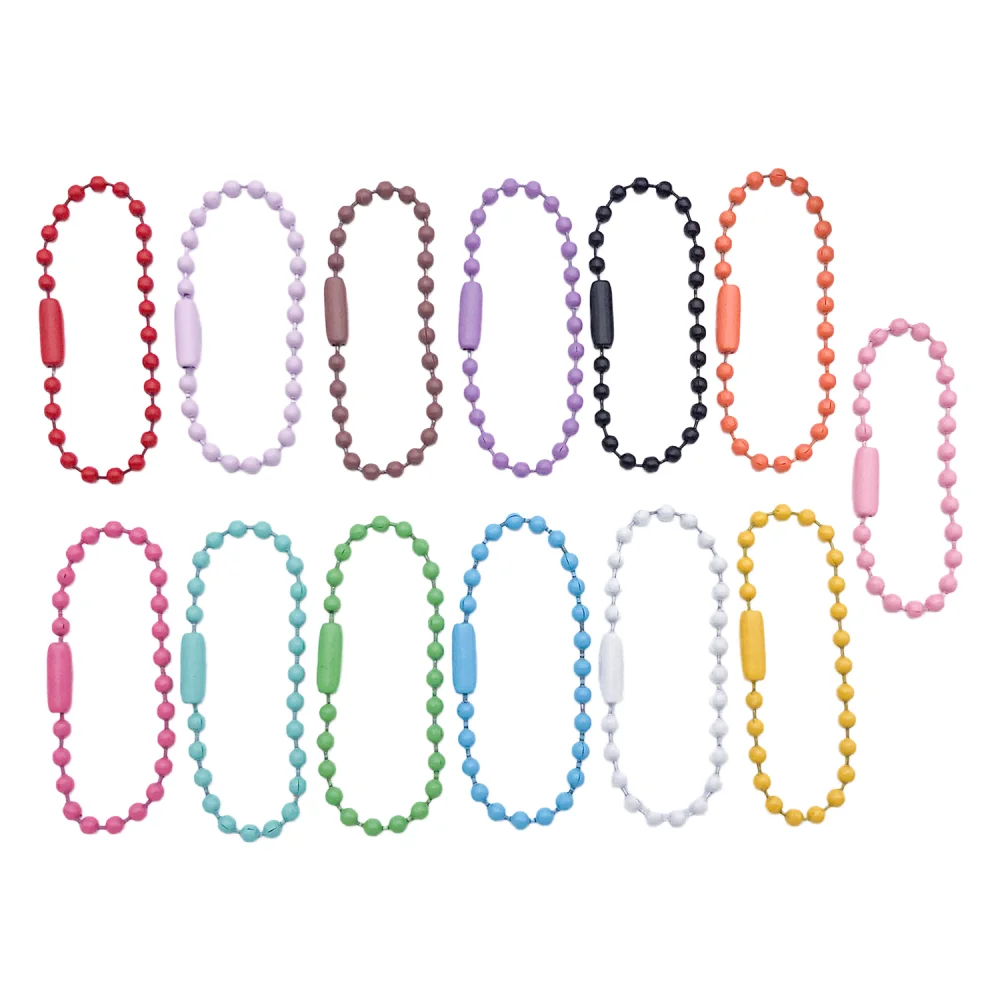 20/40/60/80pcs Ball Bead Chains Fits Key Chain/Dolls/Label Hand Tag Connector For DIY Bracelet Jewelry Making Accessorise