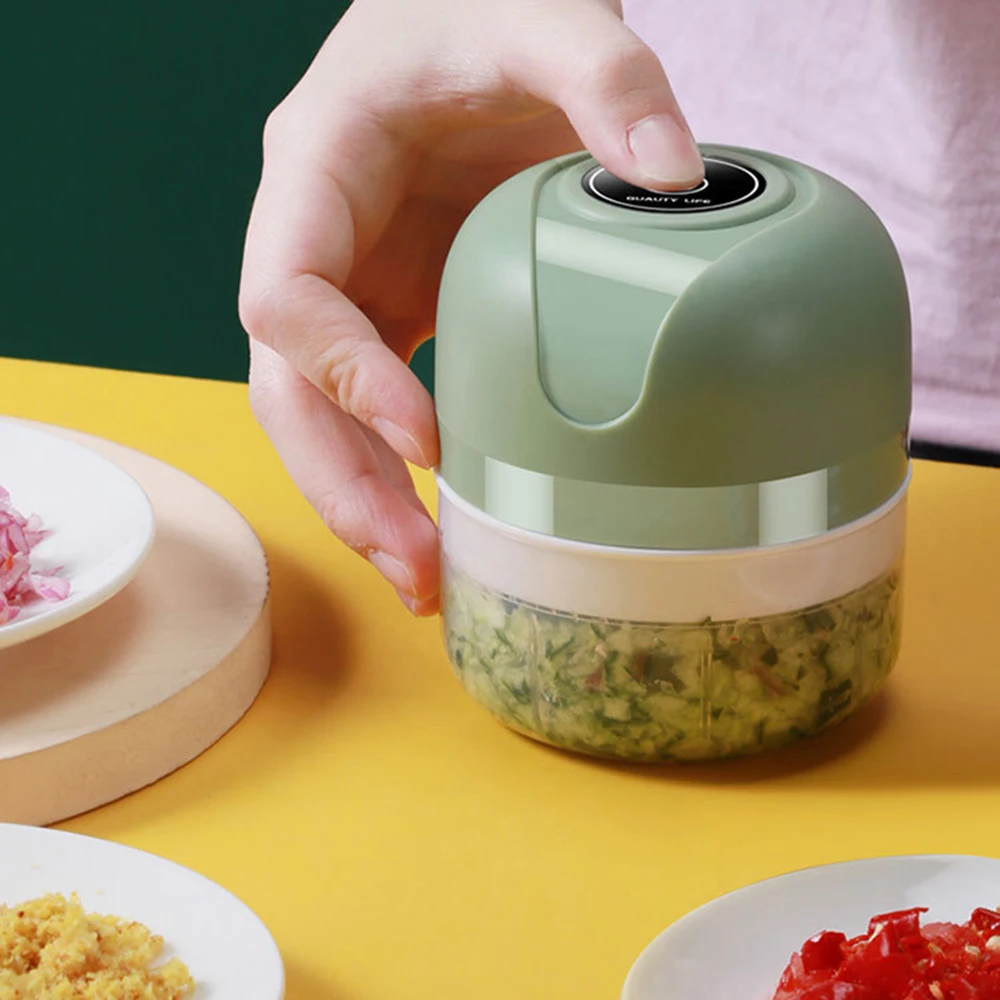 Electric Mini Food Chopper Rechargable Small Foodmeat Grinder Auxiliary Food Processor Onion Herb Veggie Ginger Garlic Blender