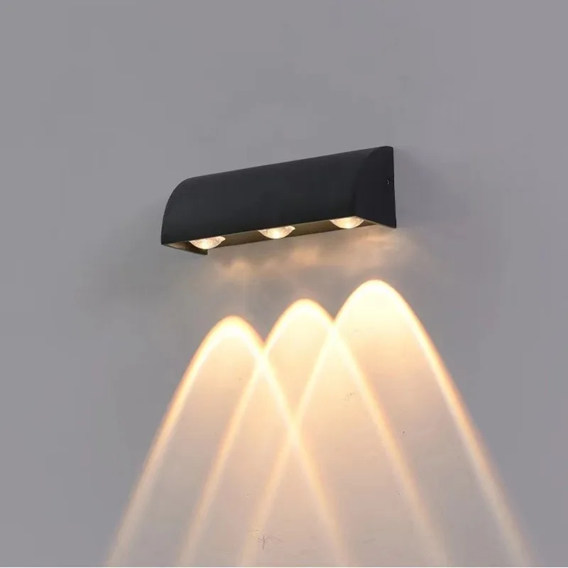 

Новый уличный водонепроницаемый светодиодный настенный светильник 3 Вт IP65 Дверной головной светильник Балконный настенный светильник Внешняя стена Двор Терраса Настенный светильник