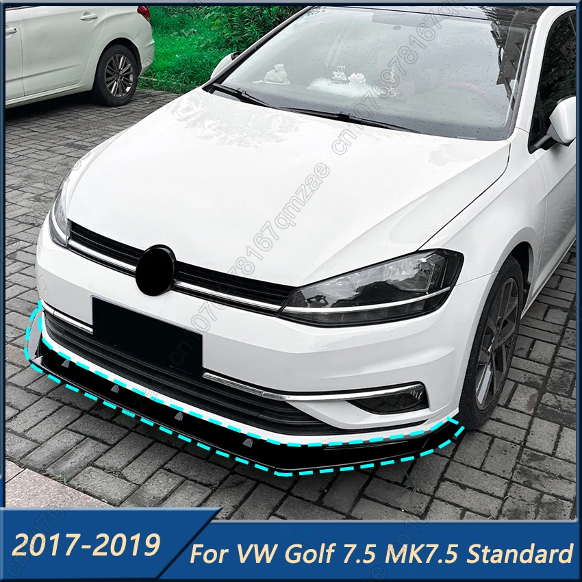 

Car Front Bumper Lip Spoiler Front Shovel For Volkswagen VW Golf 7.5 Standard Edition 2017-2019 Exterior Modified Body Kits