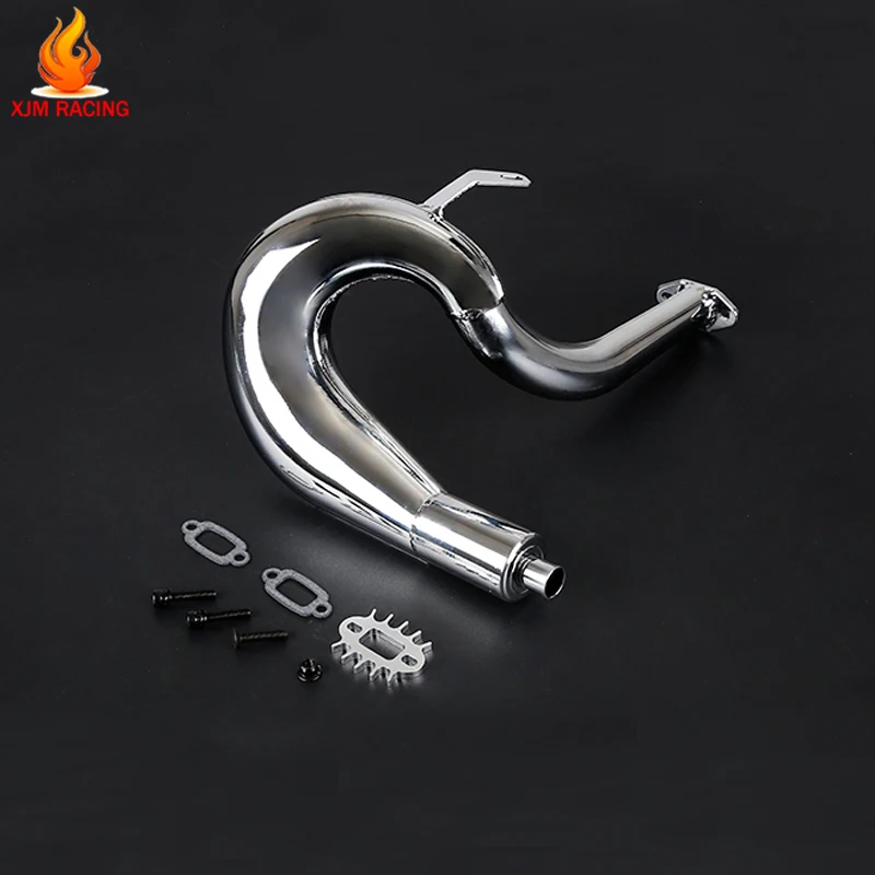 One-piece Silencer Second-generation Dominator Exhaust Pipe for 1/5 Hpi Rovan Baja Km Rofun Baha 5t 5b 5sc Rc Car Racing Parts